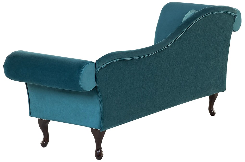 Chesterfield Stílusú Smaragdzöld Elegáns Bársony Dívány Bal Oldali LATTES Beliani