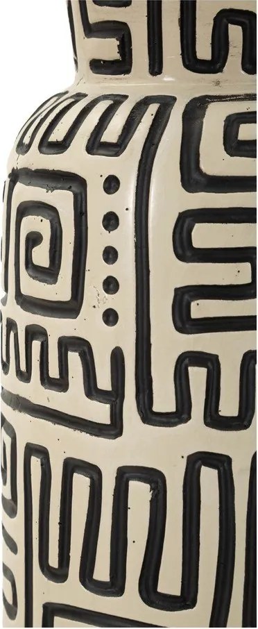 Fekete-krémszínű állólámpa textil búrával (magasság 145 cm) Nairobi – Mauro Ferretti