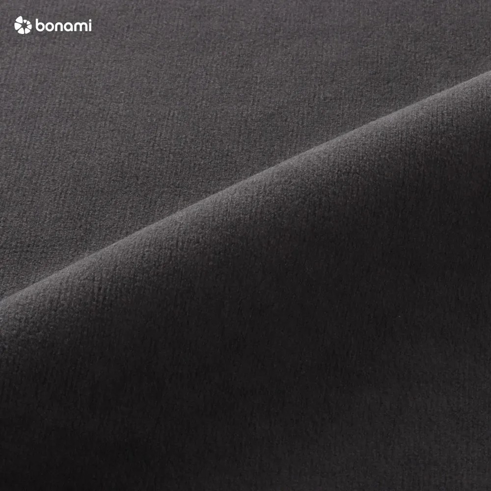 Sötétszürke bársony kinyitható sarokkanapé (jobb oldali) Sweet Harmony – Miuform