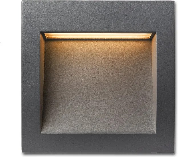 RENDL GORDIQ M süllyesztett lámpa antracitszürke 230V LED 3W IP65 3000K