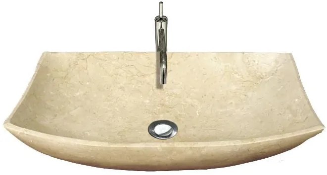 DIVERO Mosdókagyló márvány  60 x 40 cm