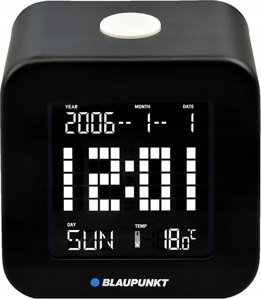 Óra Ébresztőóra Led Riasztás Digitális Klasszikus Fekete Blaupunkt CL 20 Új