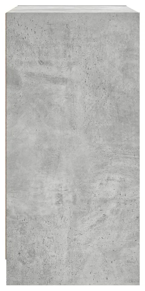 betonszürke kisszekrény üvegajtókkal 68 x 37 x 75,5 cm