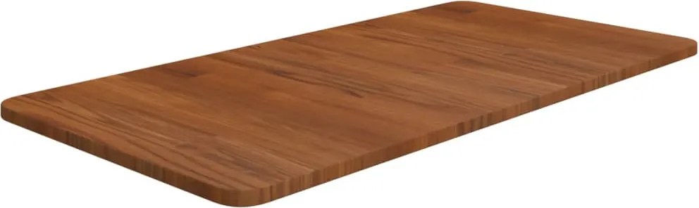 vidaXL sötétbarna kezelt tömör fa fürdőszobai pult 80x40x1,5 cm