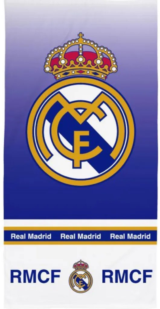 Real Madrid Royal Blue fürdőlepedő, strand törölköző 70x140cm (Fast Dry)
