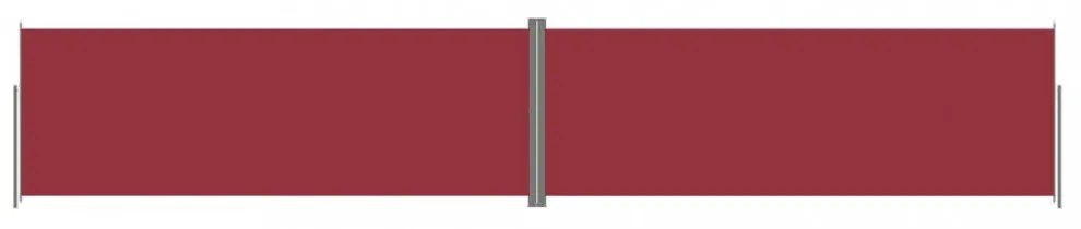 piros behúzható oldalsó napellenző 220 x 1200 cm