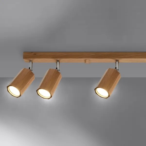 Sollux SL.1032 - Spotlámpa ZEKE 6xGU10/40W/230V tölgy