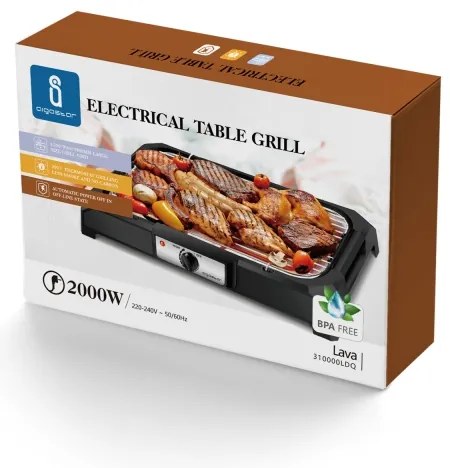 Aigostar - Asztali elektromos grillsütő 2000W/230V