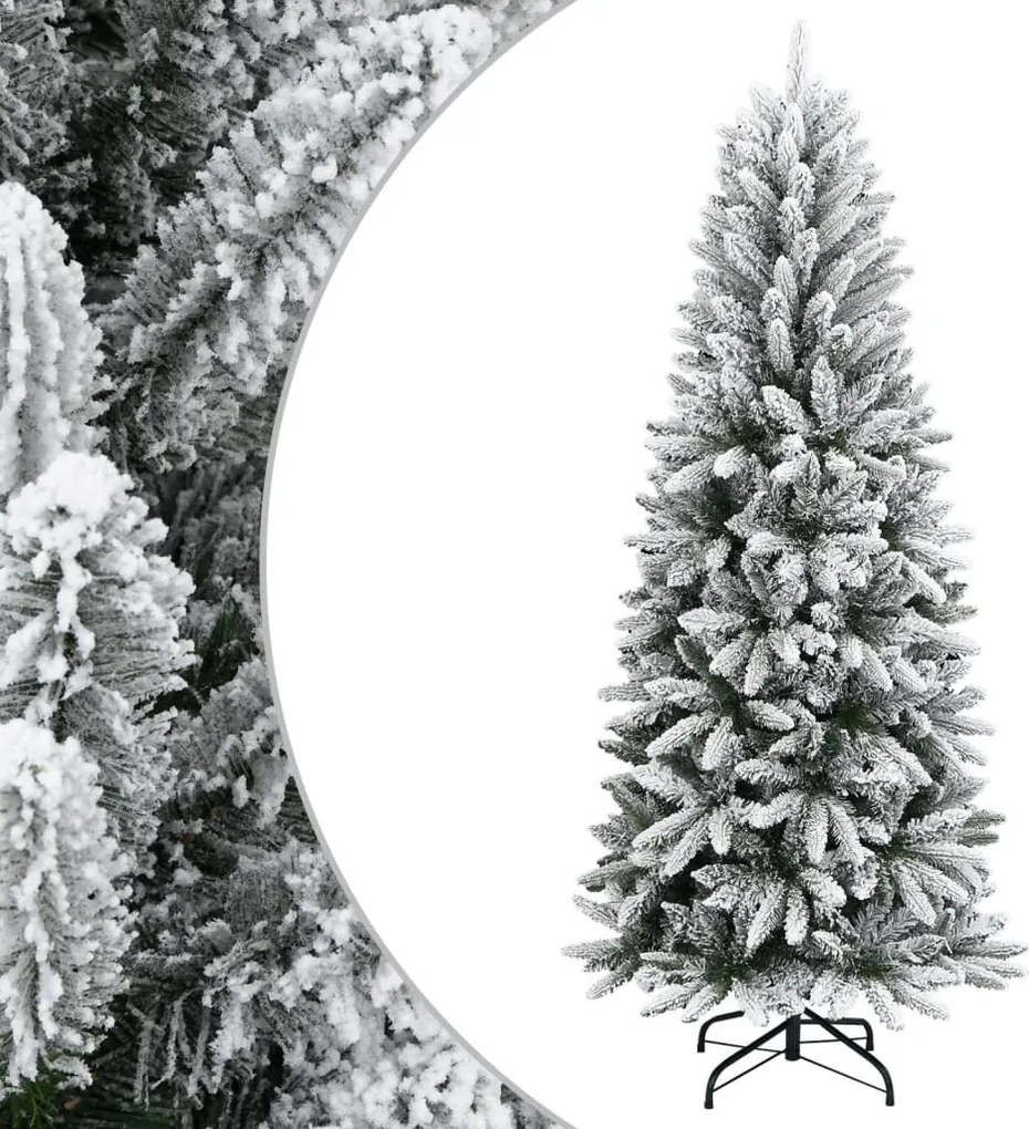 vidaXL PVC és polietilén műkarácsonyfa pelyhes hóval 210 cm