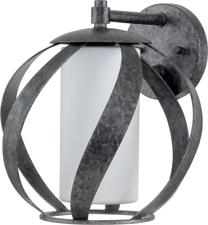 Quintiesse klasszikus loft fürdőszobai lámpa blacksmith fekete opál elsqnblacksmith1obk IP44