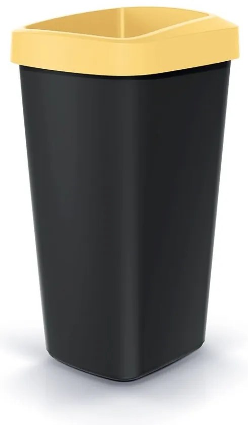 Szeméttároló szett válogatott hulladékhoz, négyzet alakú, 4 x 25 l, színes