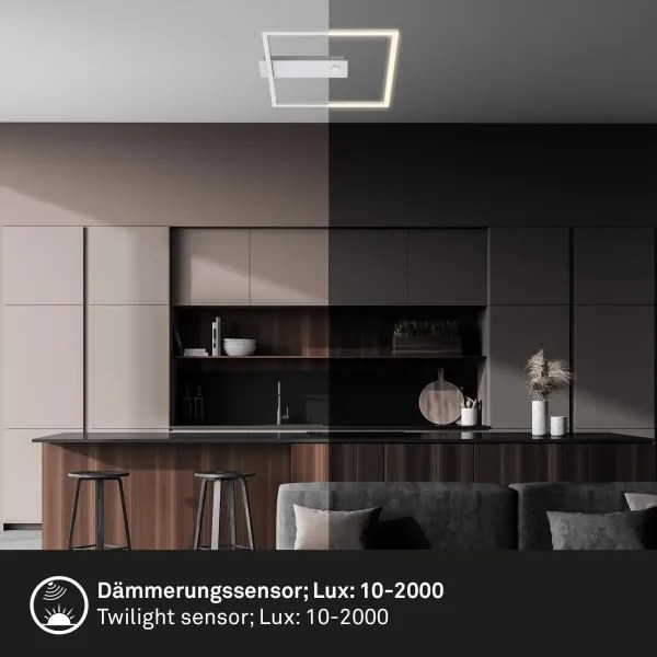 Briloner - LED mennyezeti lámpa szenzorral FRAME LED/14W/230V 3000K 30x32 cm matt króm
