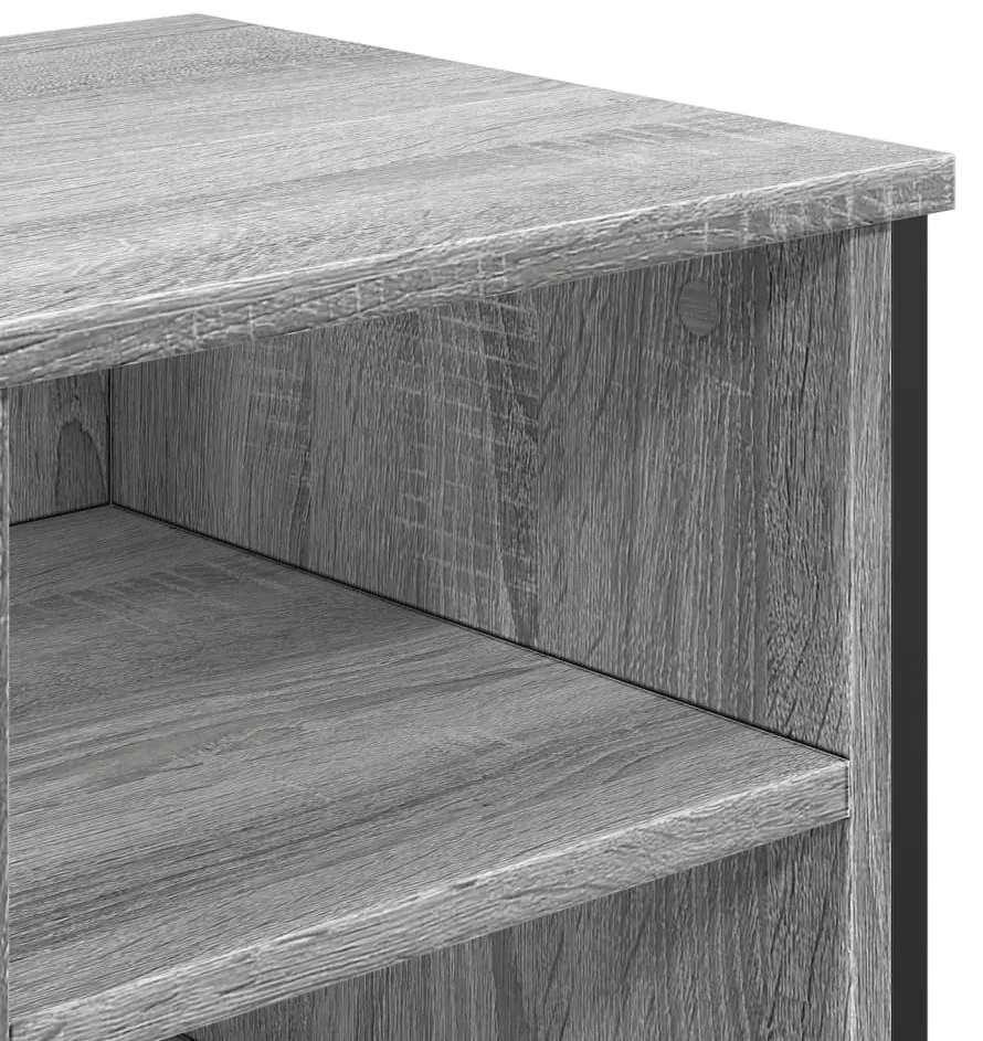 szürke sonoma szerelt fa fürdőszobai mosdószekrény 91x35x60 cm