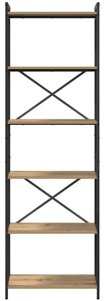 Könyvszekrény kézműves tölgy 60 x 30 x 188 cm Faanyag