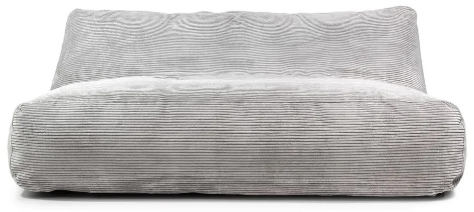 Világosszürke kordbársony babzsákfotel Sofa Tube 190 – SLOWDOWN
