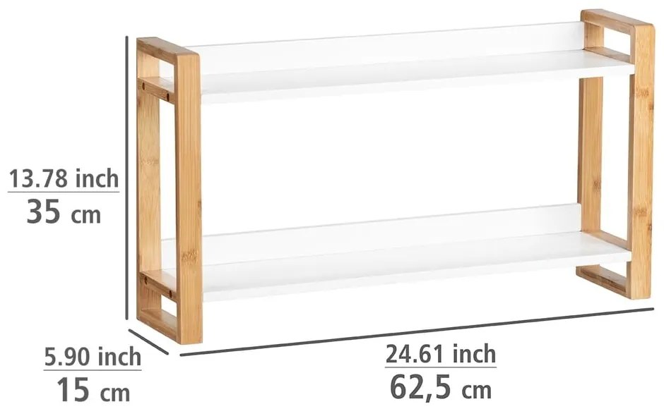 Finja bambusz fali polc, szélesség 62,5 cm - Wenko