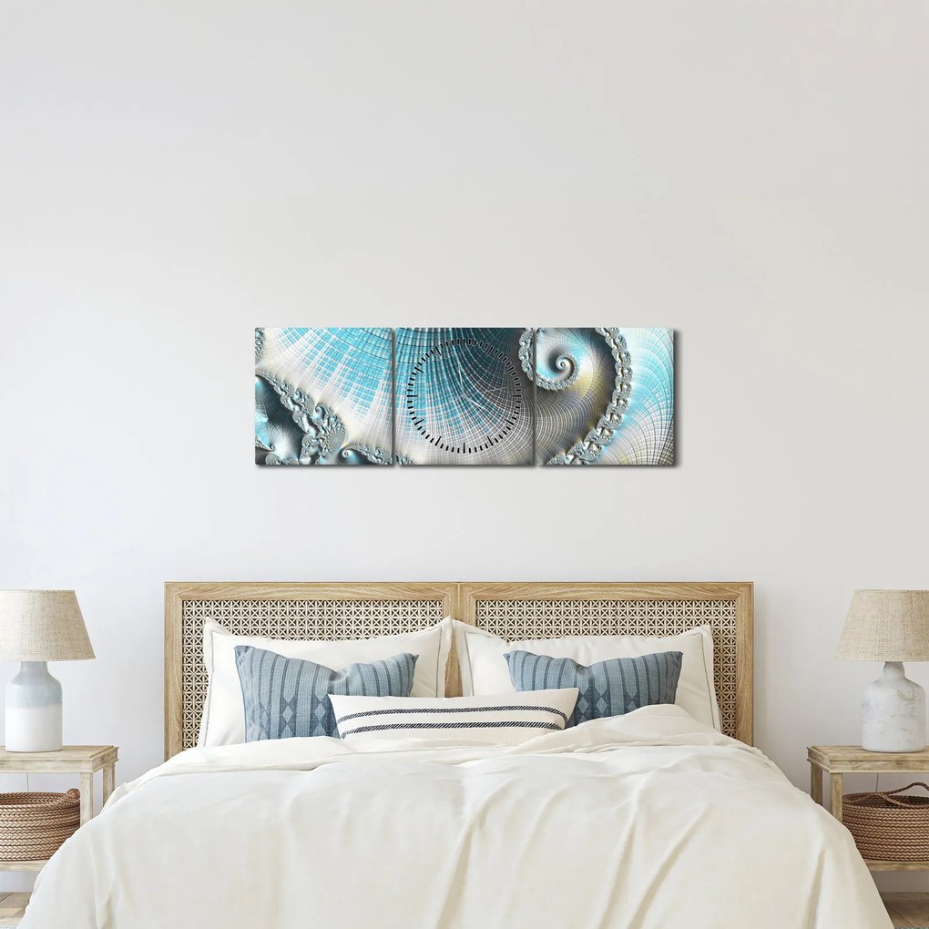 Egy texturált spirál képe (órával) (90x30 cm)