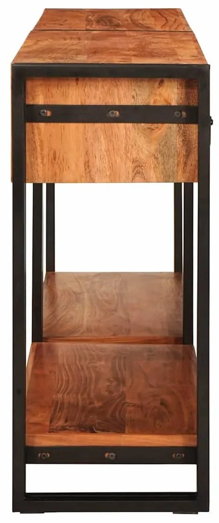 Konzolasztalok 2 pcs Barna 160 x 33 x 75 cm Tömör Akáciafa