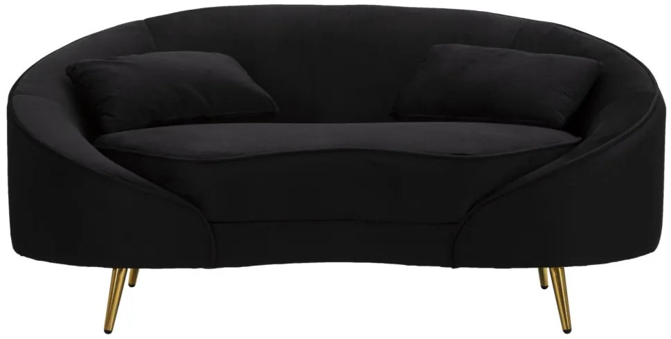 Kanapé 2 személyes oslo párnákkal fekete 148x84x68cm