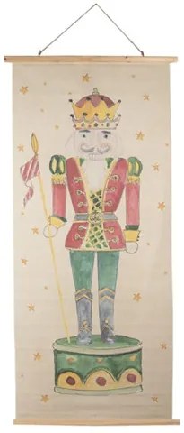 Fali vászonkép alul/felül fa kerettel 70x2x150cm, Nutcracker
