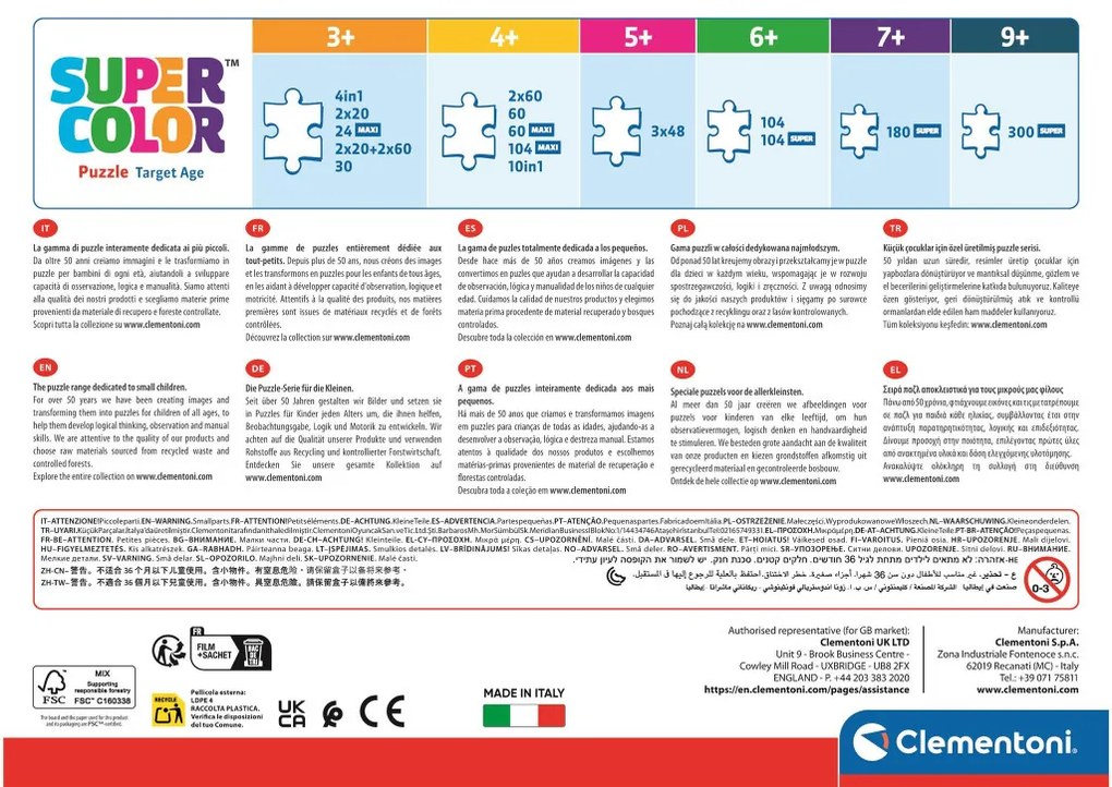 Zootropolis City Challenge 104 db-os Super puzzle Clementoni