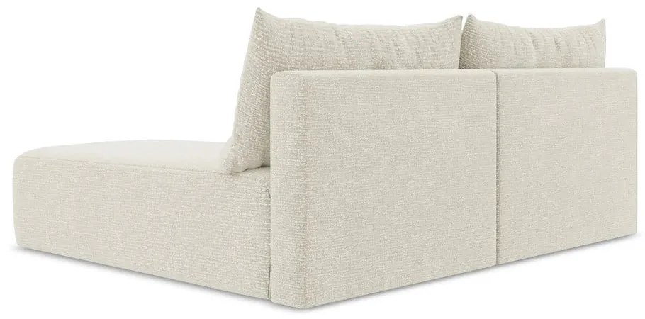 Krémszínű kinyitható-tárolóhelyes sarokkanapé (jobb oldali) Kalena – Makamii