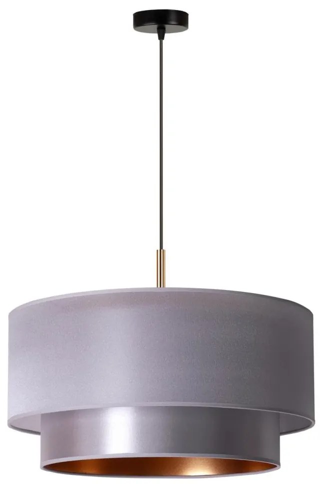 Duolla - Csillár zsinóron NANTES 1xE27/15W/230V á. 45 cm ezüst/réz