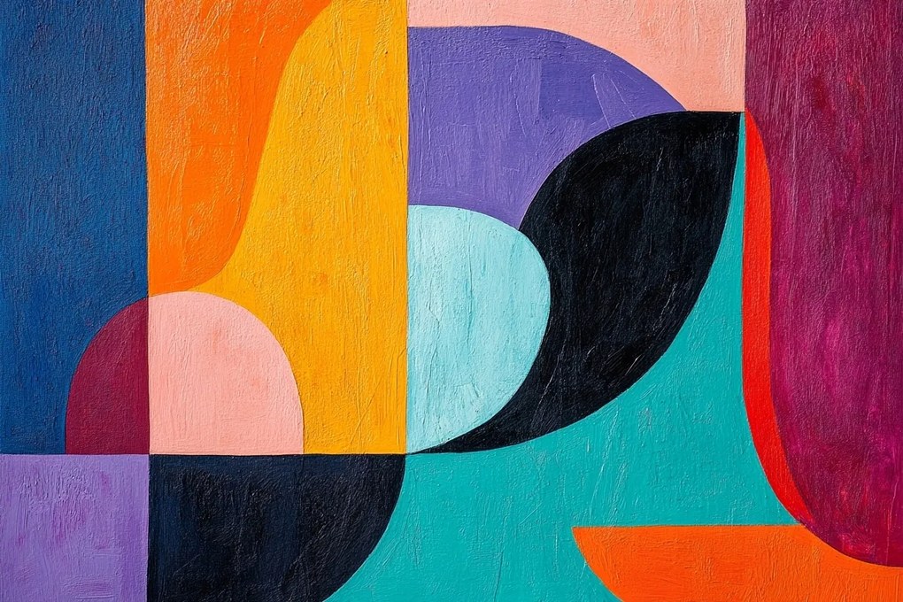 Canvas Vászonkép Absztrakt Geometria Színek Bauhaus Modern 120x80