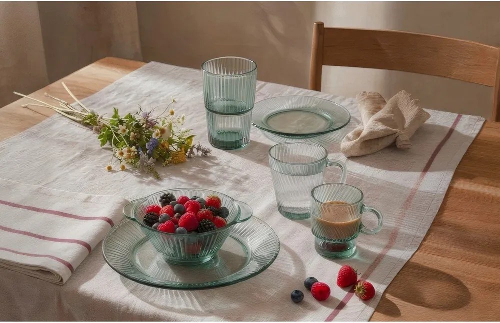 Zöld üveg desszertes tányér ø 21 cm Verde – Orion