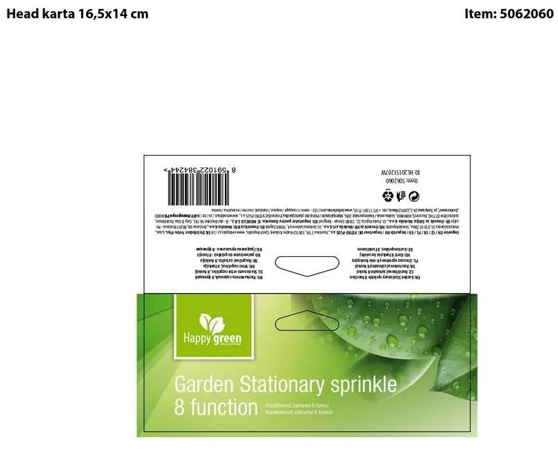 Happy Green Kerti permetező 8 funkcióval, zöld