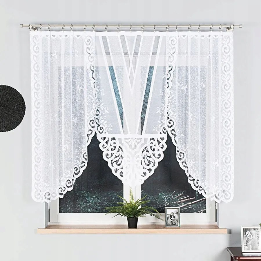 Jacquard készfüggöny bevágással az alján 250x140 cm Rozália