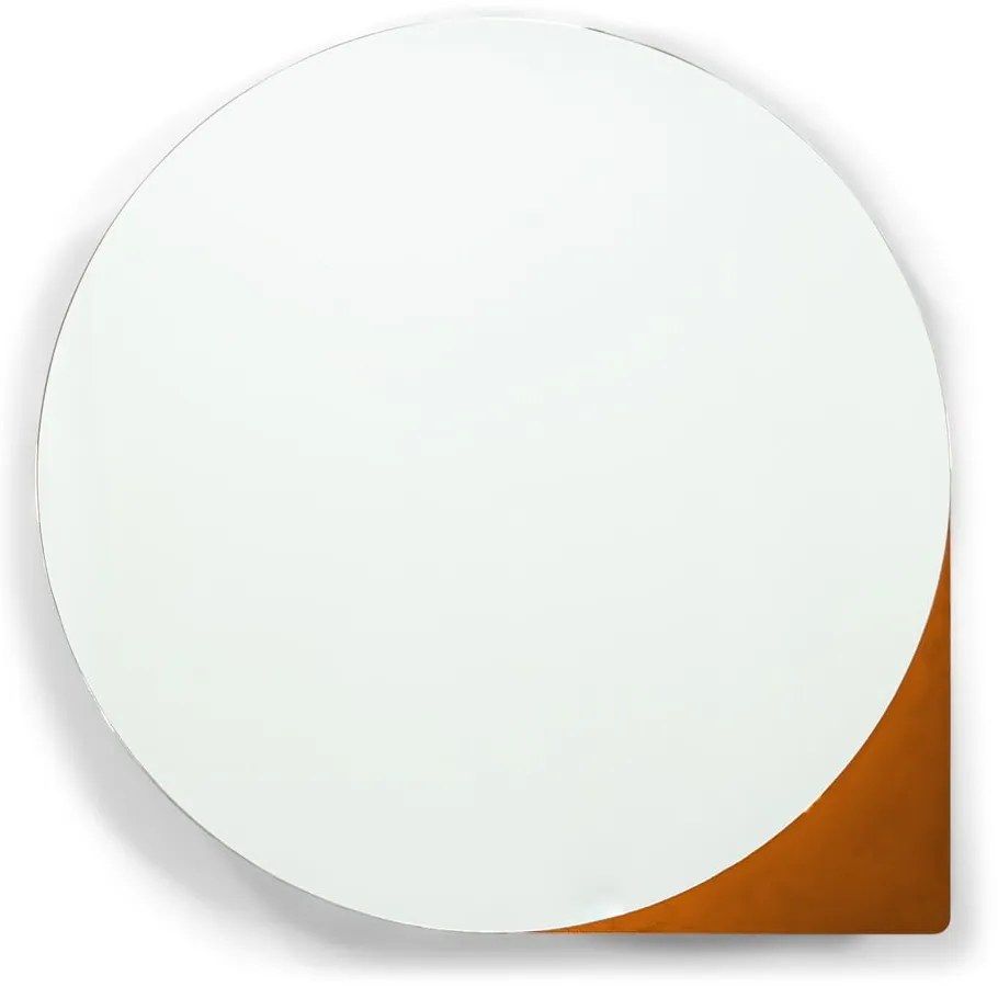 Terrakotta színű fém fali-tükrös fürdőszoba szekrény 55x55 cm Sonnet – Spinder Design