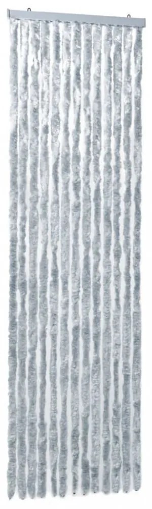 fehér és szürke zsenília rovarfüggöny 56 x 185 cm