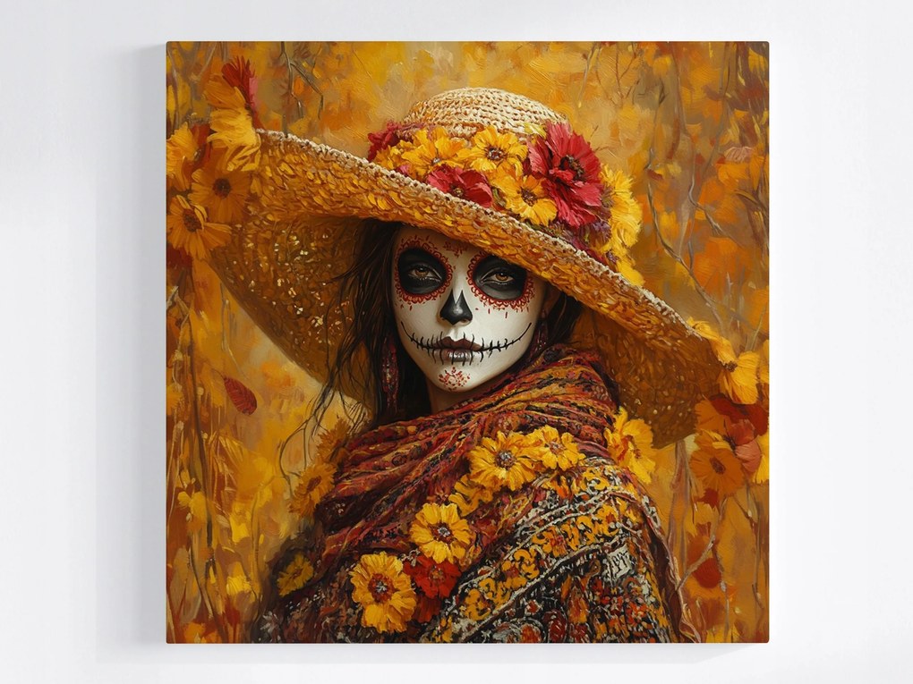 Poszter Portré La Catrina Halottak Ünnepe Mexikó 80x80