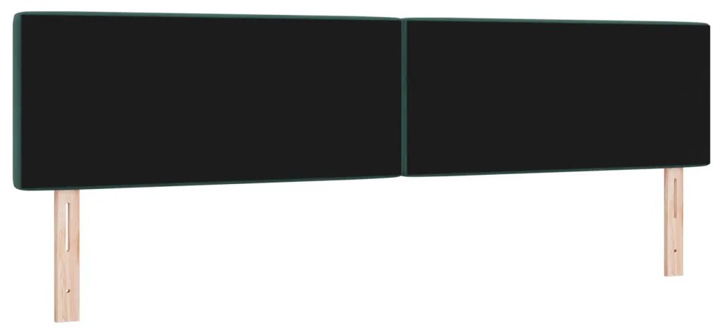 Fejtámla Kristálygombos Díszítéssel Sötétzöld 200 cm Samet