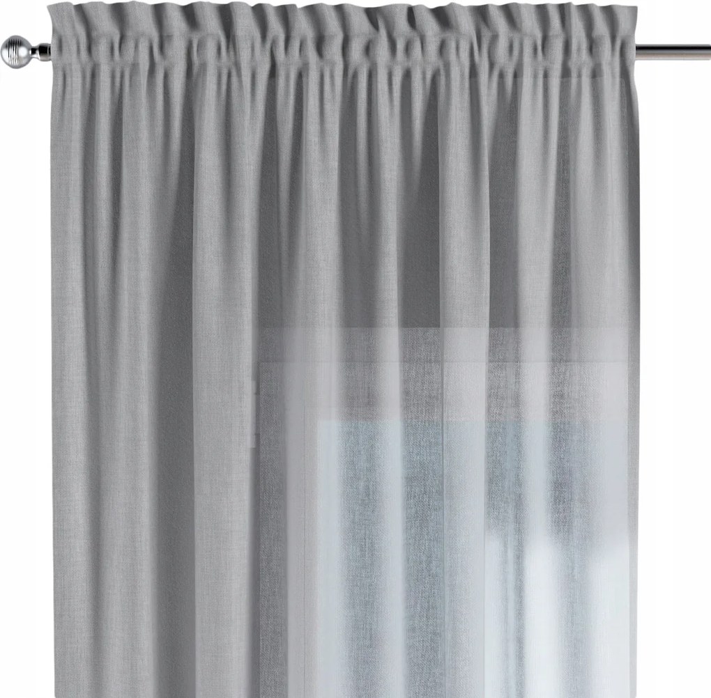 Csatornafüggöny frufruval 1 db 130x260cm szürke