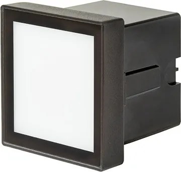 RENDL DEJAVU SQ 9 süllyesztett lámpa fekete 230V LED 3.5W IP65 3000K