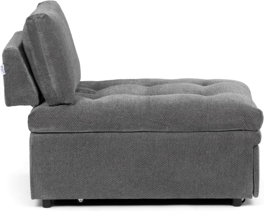 Rozkládací křeslo, šedá, látka, ASB-C3410 GREY2