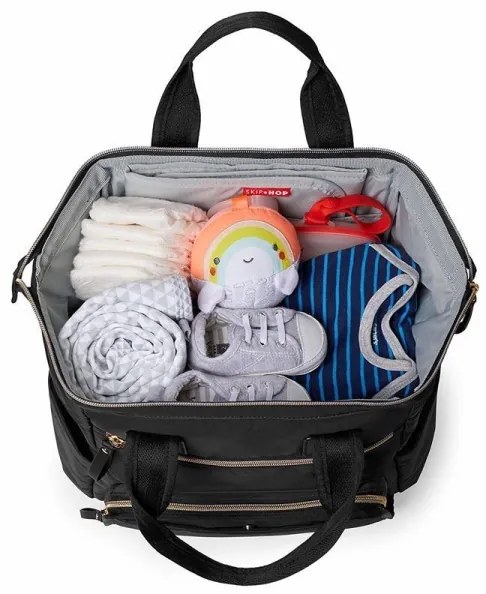 Skip Hop - MAINFRAME pelenkázó hátizsák babakocsihoz, fekete