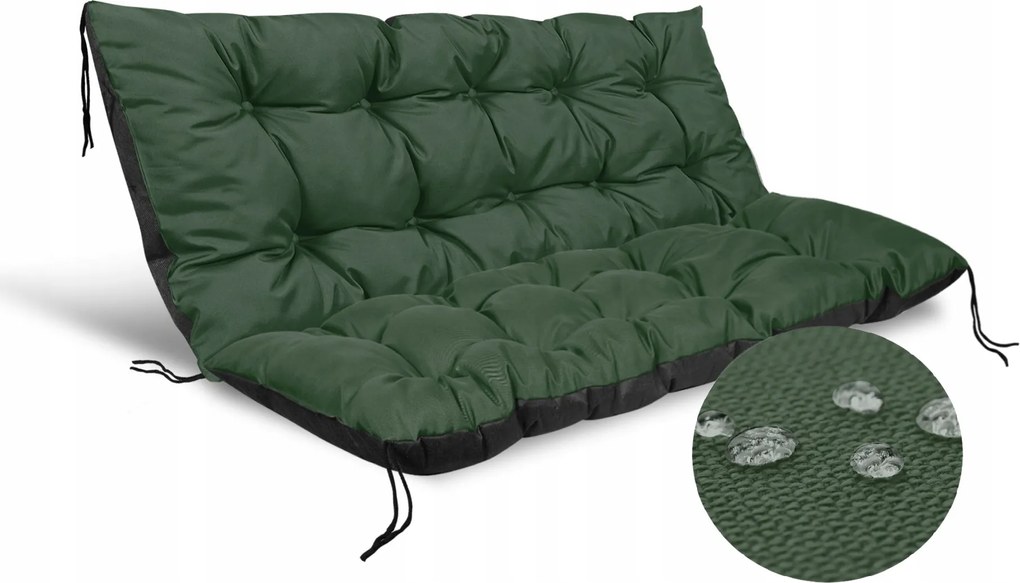 2 Kerti párna 180x50 cm padhoz Hinta Vízálló Zöld