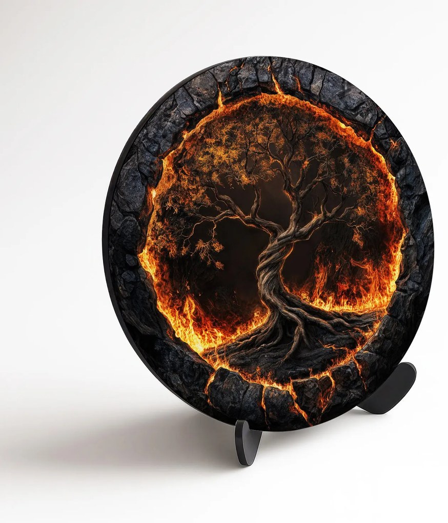 DUBLEZ | Fából készült életfa a falra - Volcanic