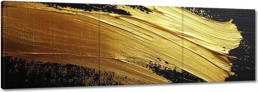 Vászonkép 90x30 Arany csillogás ecsettel
