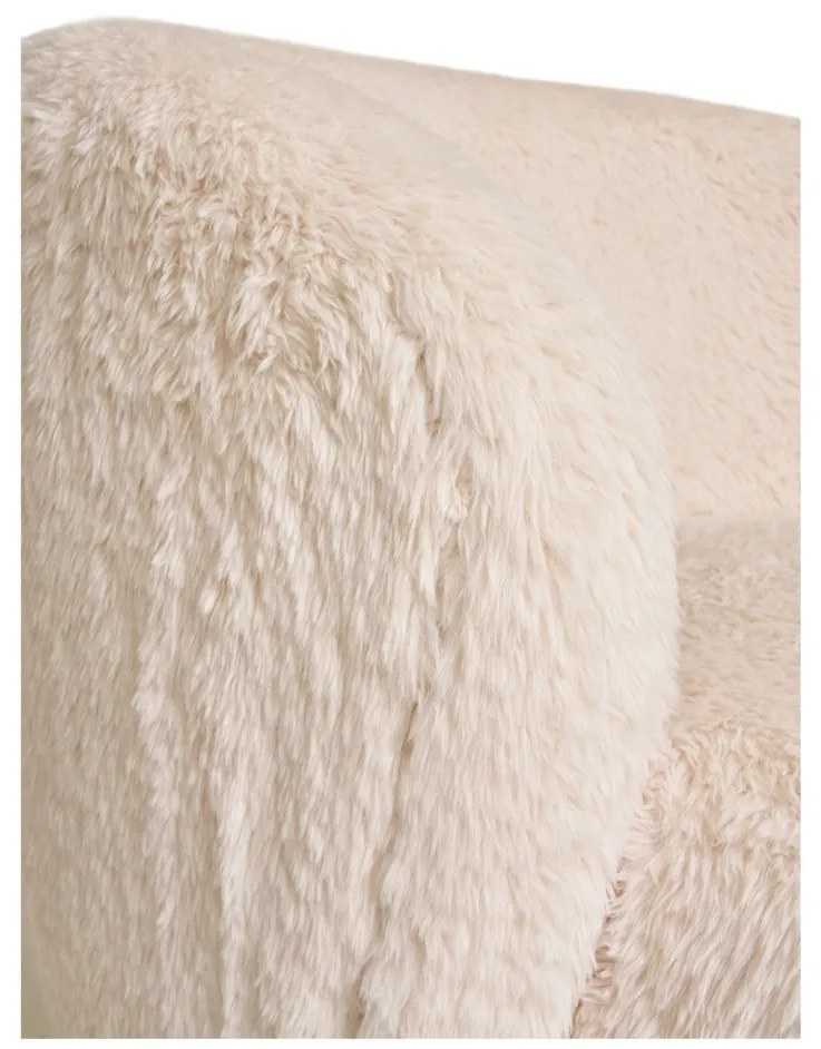 Setubal fotel, mesterséges szőrme, elefántcsont