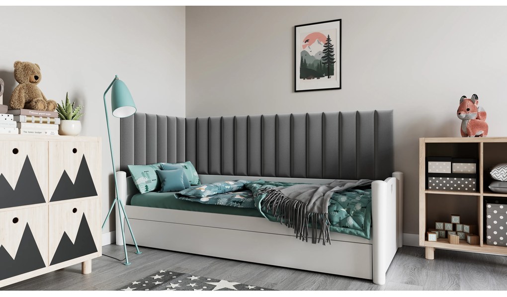 Kárpitozott panel 20 db. Quadra 210x90x60 cm (szürke). 1052011