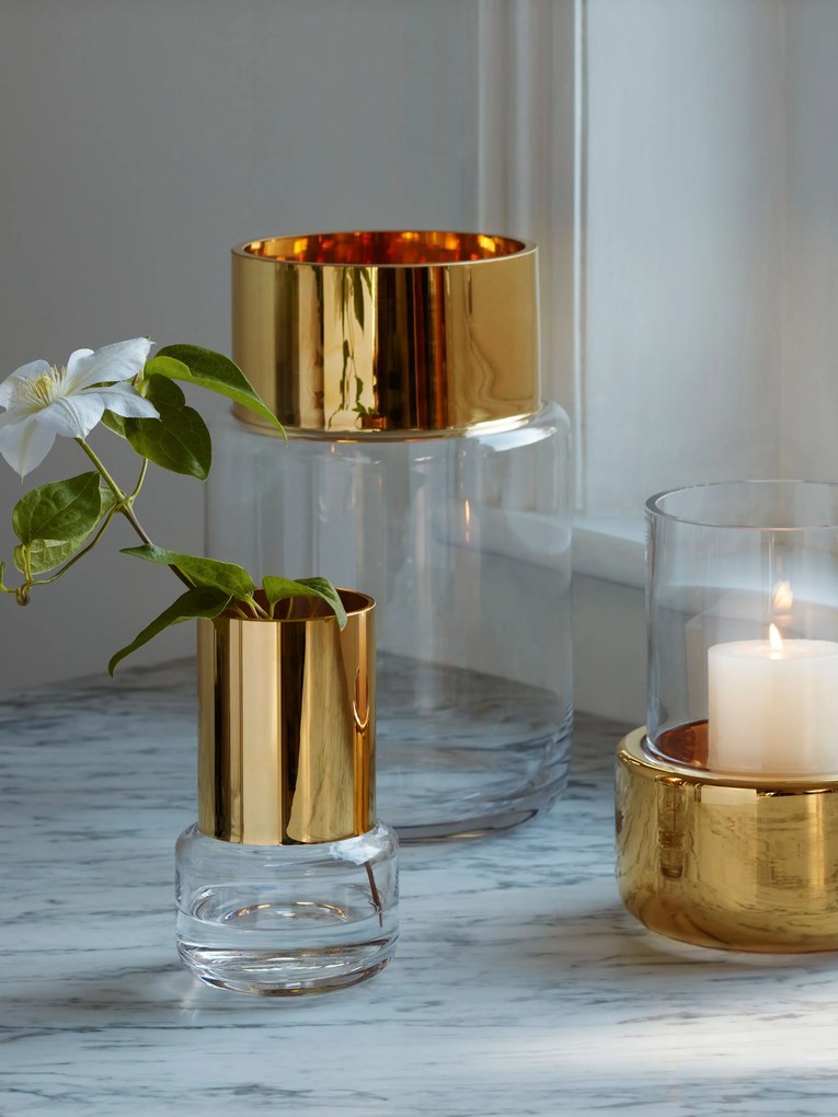 LSA International Váza / lámpás Aurum, aranyozott, magasság 30 cm - LSA