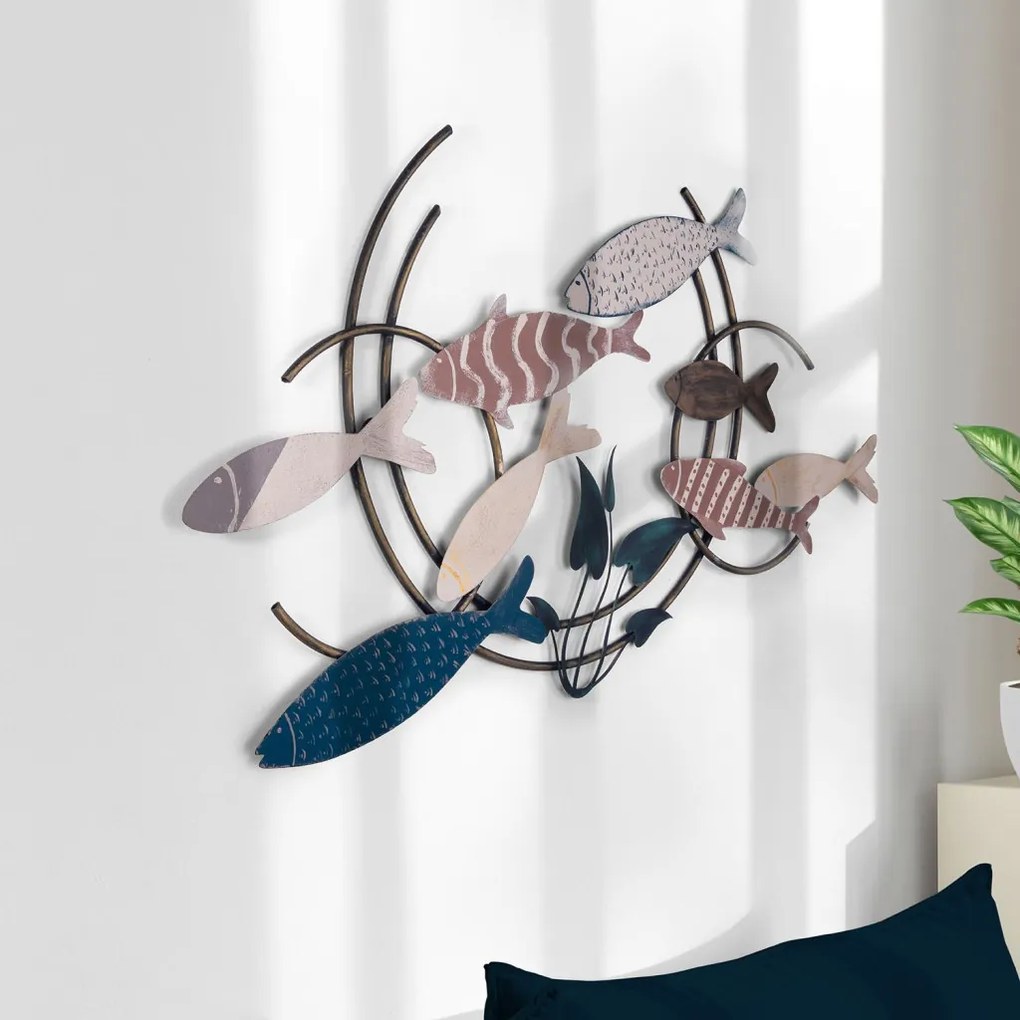 Oceano fém fali dekoráció, 105×4 cm