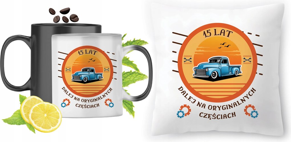 Születésnap 15 15 db-os Varázsbögre fényképes nyomott mintás párna szett