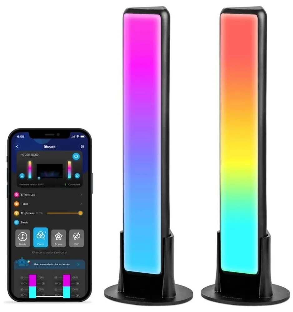 Govee Govee - KÉSZLET 2x Flow Plus SMART LED TV & Gaming - RGBICWW Wi-Fi GV0001