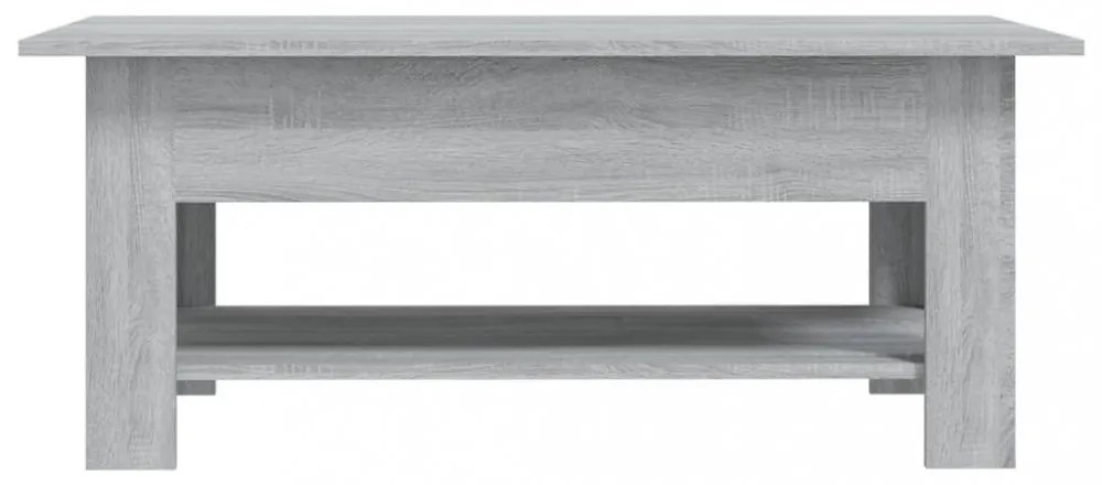 szürke sonoma színű szerelt fa dohányzóasztal 102 x 55 x 42 cm