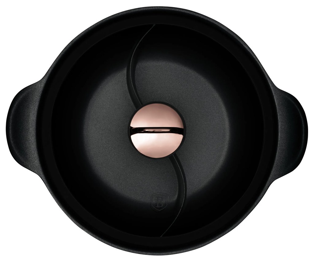 Hot pot indukciós edény fedővel 30 cm tapadásmentes bevonattal Black Rose Collection Berlinger Haus